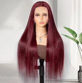 BURGUNDY STRAIGHT LACE FRONT WIG